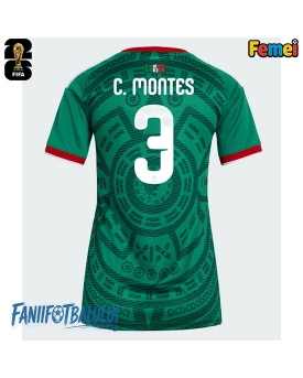 Mexic Cesar Montes #3 Echipament de Fotbal Replică Mondial 2026 Femei Acasa